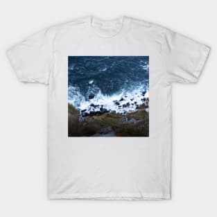 Sea Waves Hitting Shore of Scotland T-Shirt